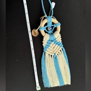 Handmade Macrame Wall Hanging with Evil Eye Bead 🧿